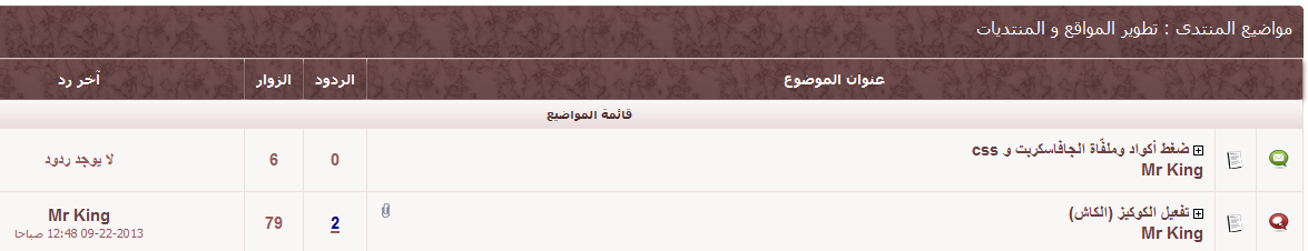 مشكلة في آخر مشاركة